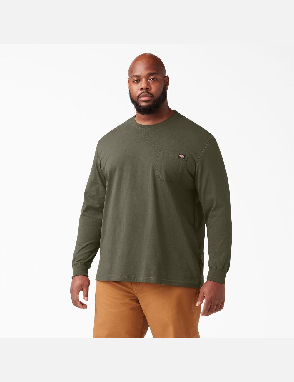 Tops Dickies Heavyweight Crew Neck T-Shirt Hombre Verde | 5680342-ZI