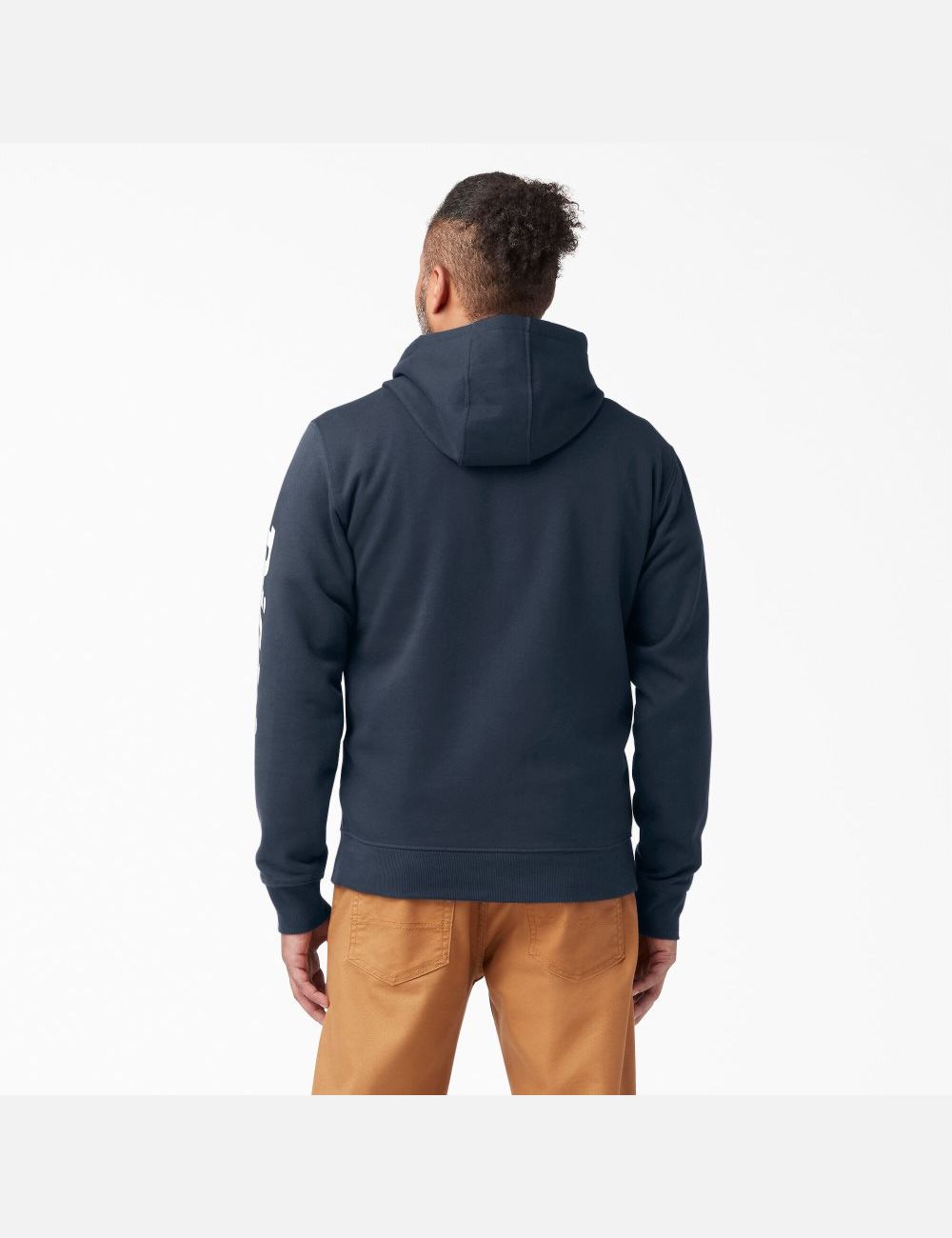 Tops Dickies Logo Sleeve Fleece Hombre Azul Marino | 1678493-YE