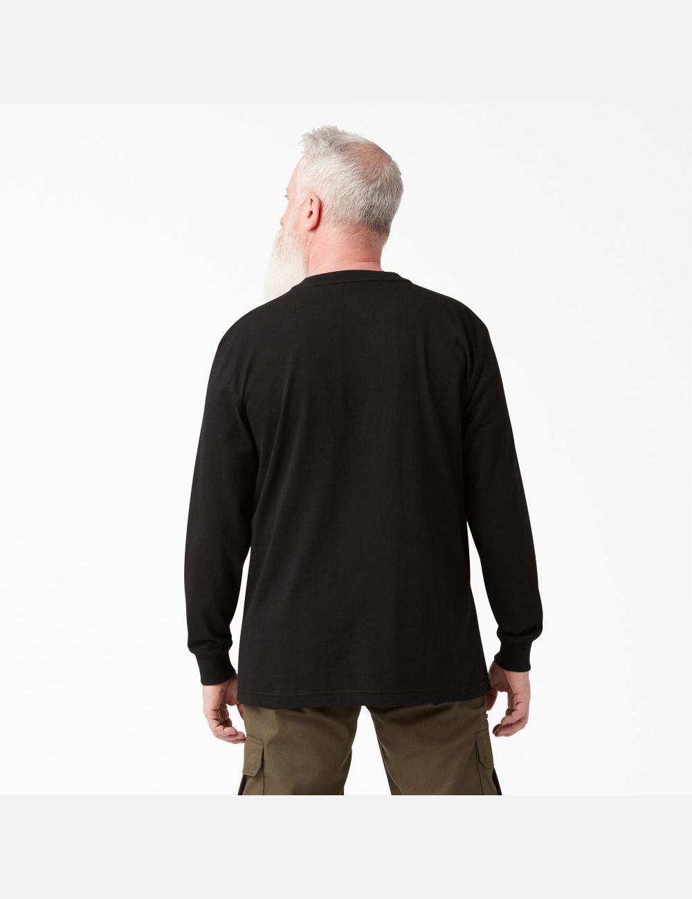 Tops Dickies Long Sleeve Heavyweight Henley Hombre Negras | 2901346-WF