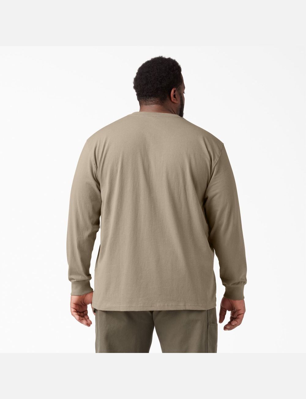 Tops Dickies Long Sleeve Heavyweight Henley Hombre Marrones | 9718645-CY