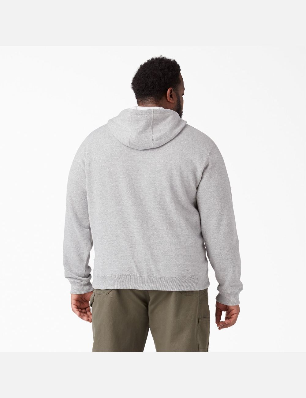 Tops Dickies Midweight Fleece Zip Hombre Gris | 7034569-FM