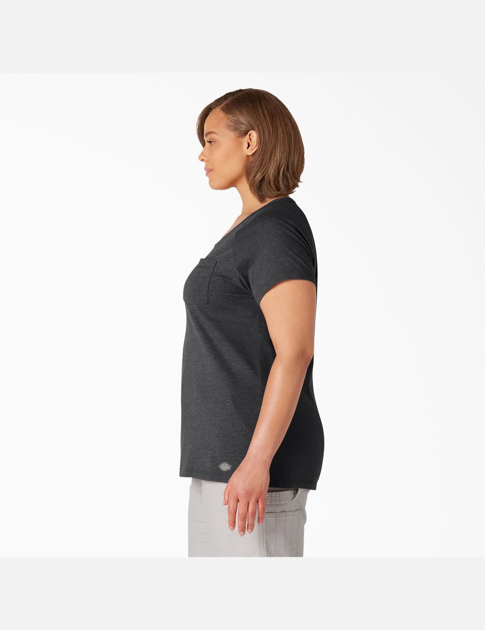 Tops Dickies Plus Cooling Corta Sleeve Mujer Negras | 6840972-FK