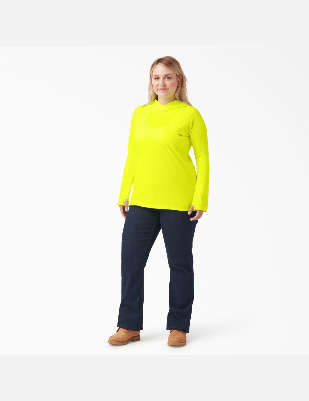 Tops Dickies Plus Cooling Performance Sun Mujer Amarillo Claro | 3762518-OK