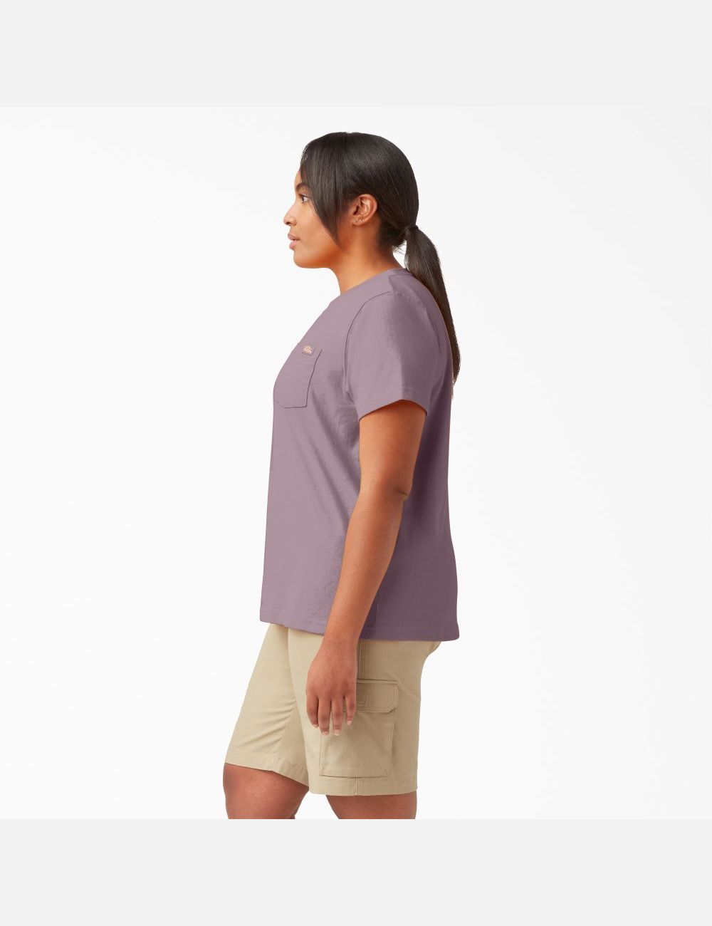 Tops Dickies Plus Heavyweight Corta Sleeve Mujer Moradas | 5498762-MY