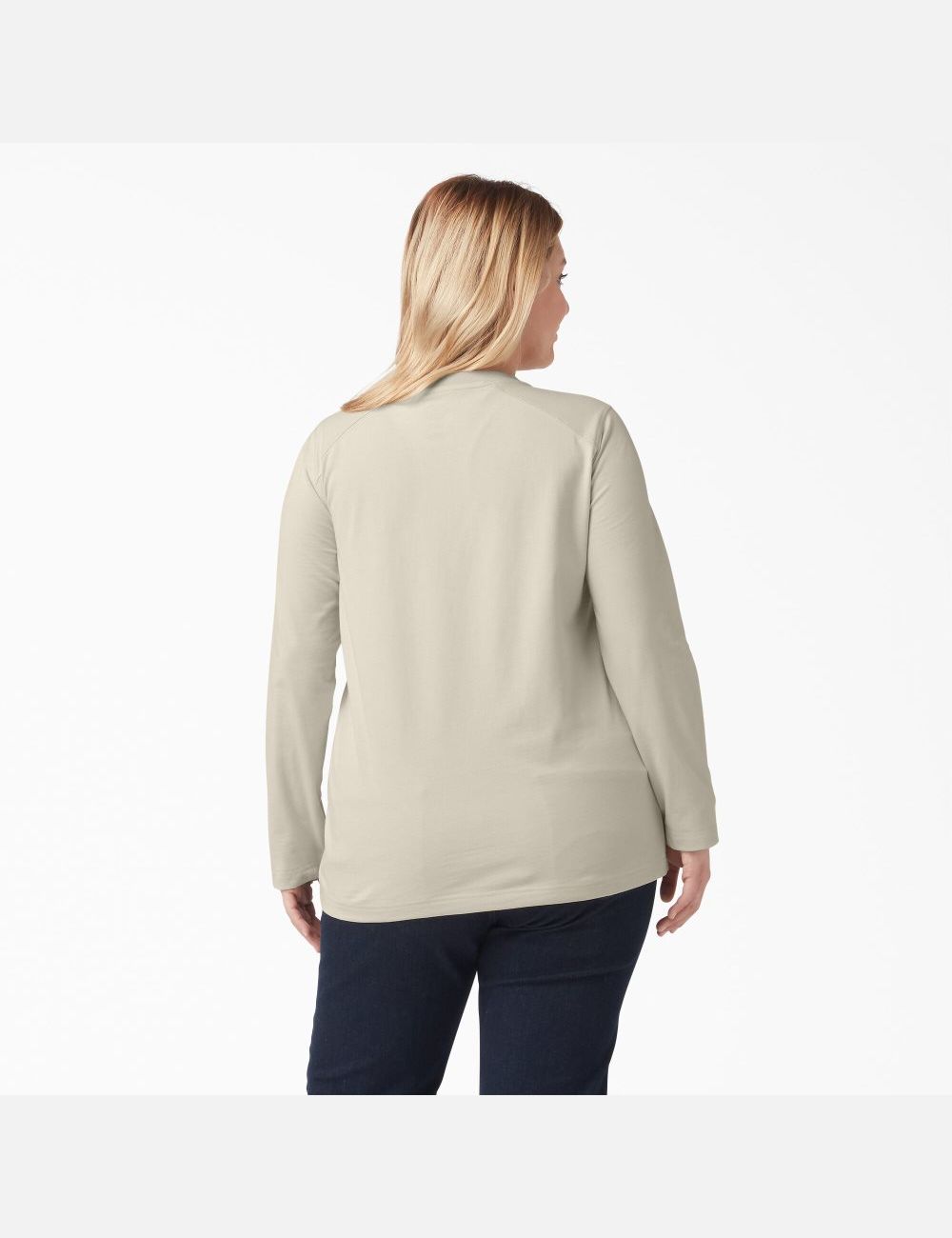 Tops Dickies Plus Heavyweight Henley Mujer Beige | 8410932-EW