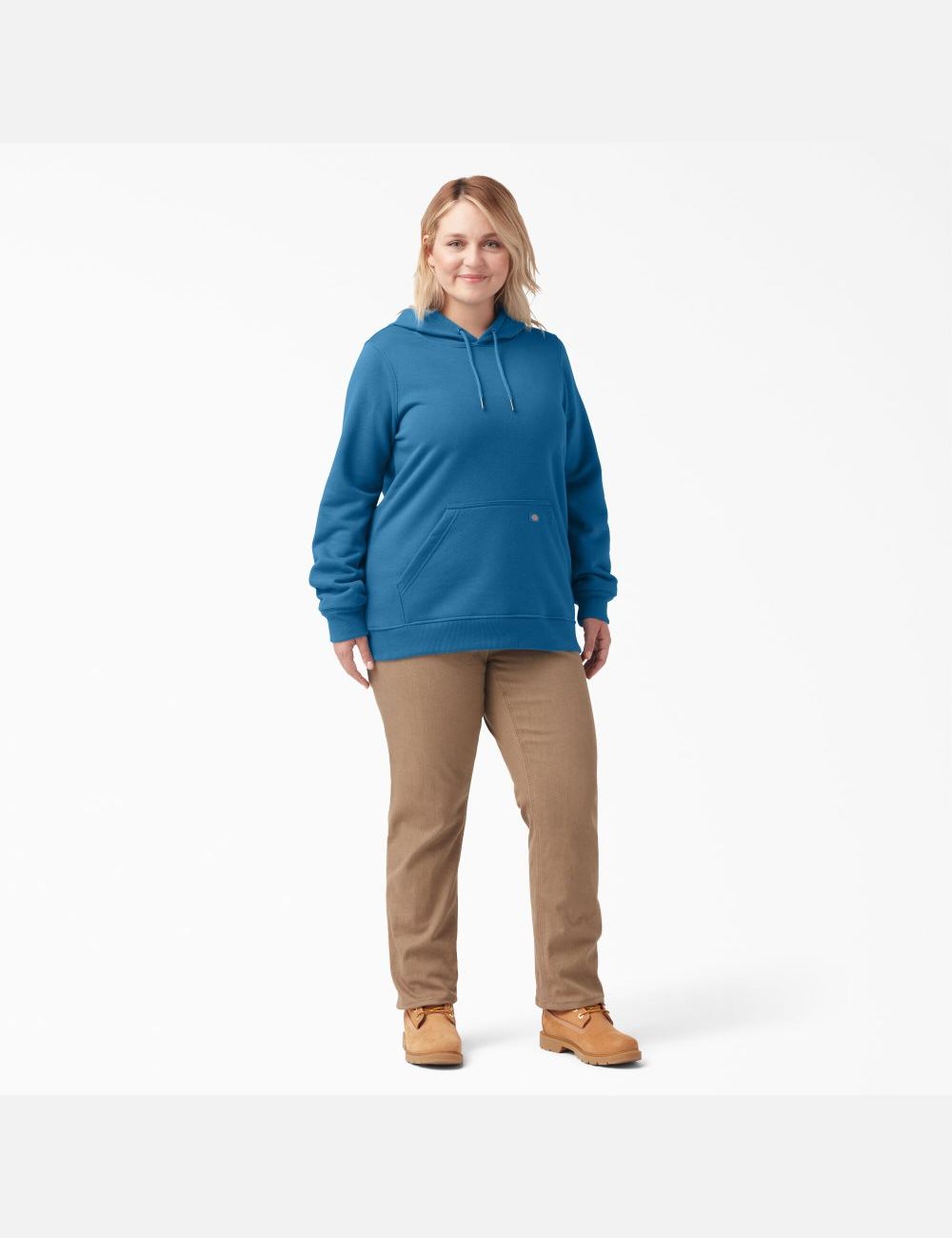 Tops Dickies Plus Heavyweight Logo Sleeve Mujer Azules | 3908547-HV