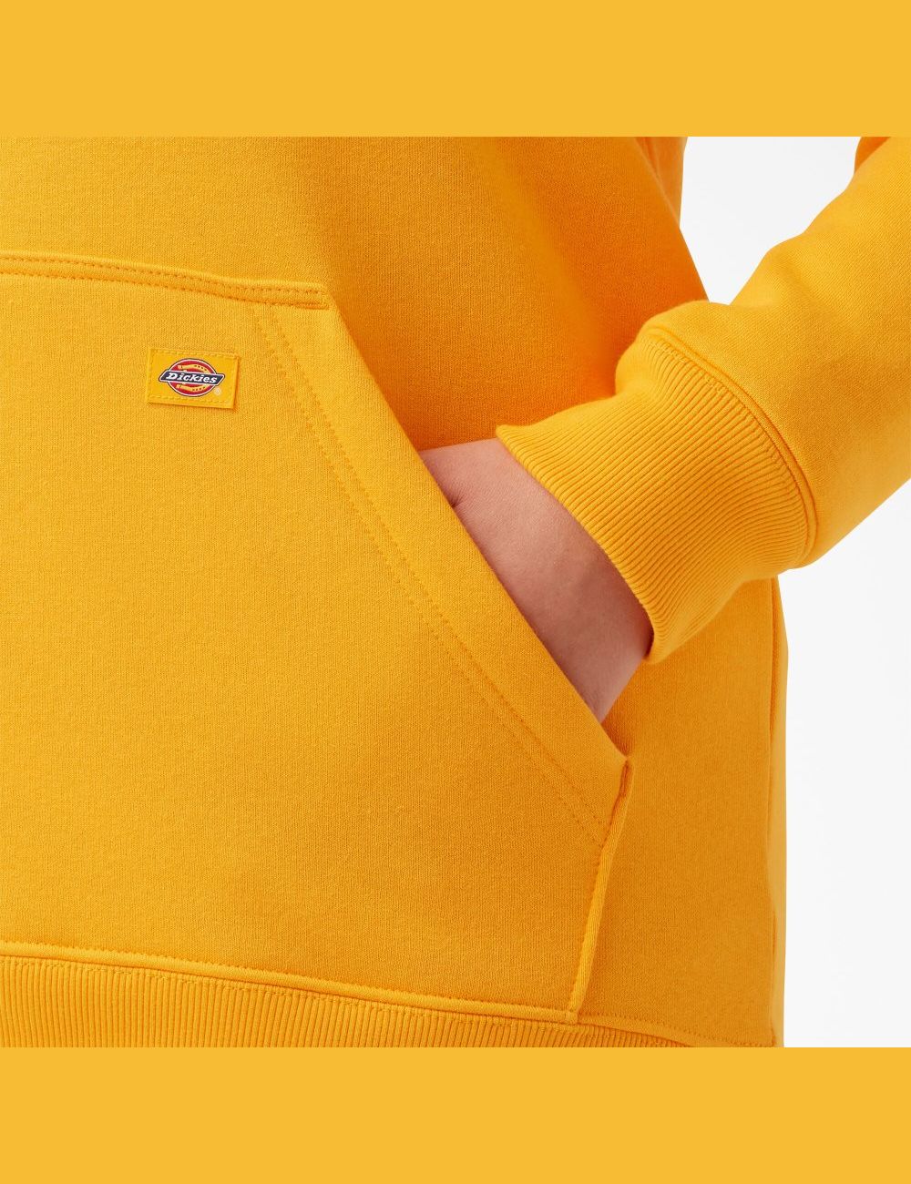 Tops Dickies Plus Heavyweight Logo Sleeve Mujer Amarillo | 6320485-TN