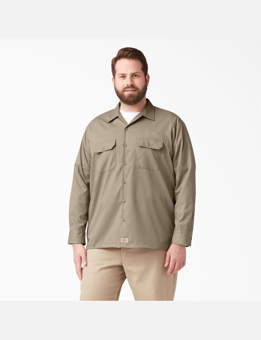 Tops Dickies Relaxed Fit Long Sleeve Hombre Marrones | 3790845-GA