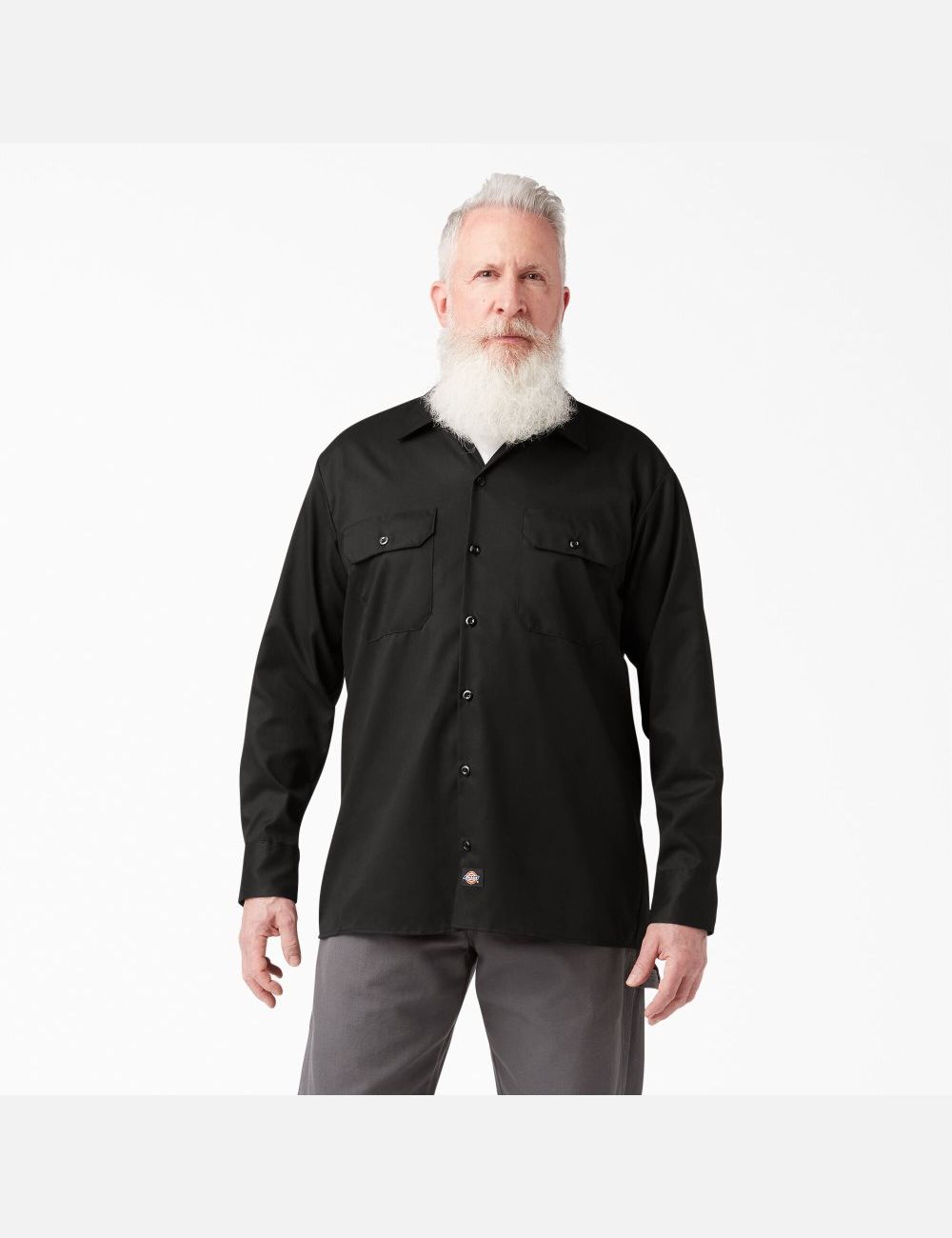 Tops Dickies Relaxed Fit Long Sleeve Hombre Negras | 4039268-YS