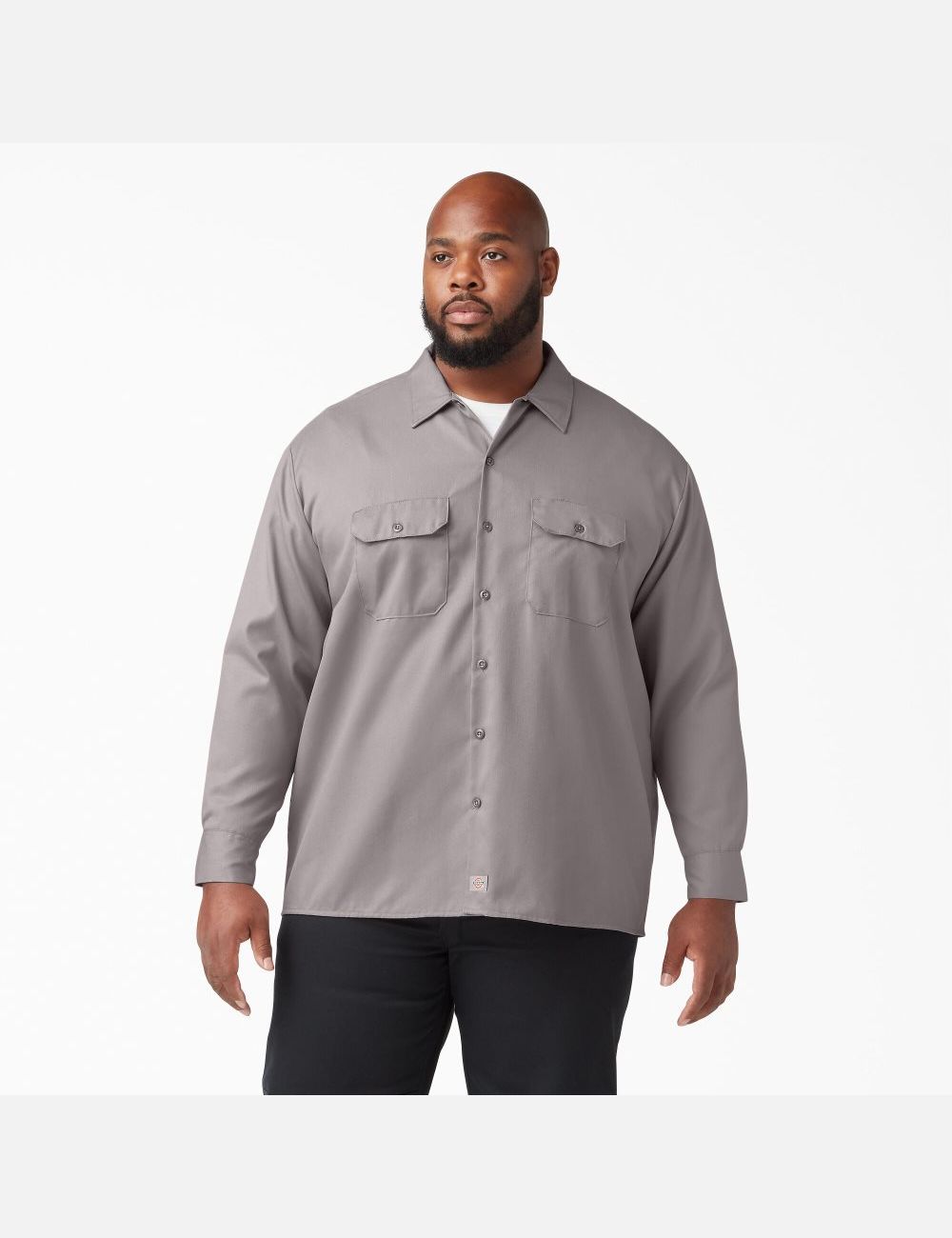 Tops Dickies Trabajo Shirt Hombre Plateadas | 5683742-KB